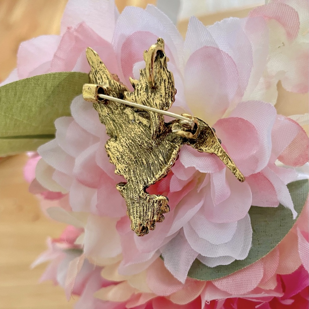 New Hummingbird Brooch / Pendant w/Chain - Picture 4 of 4